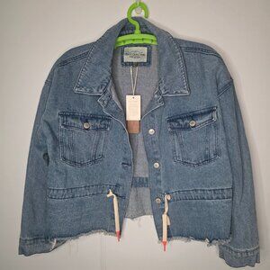 Ashley-Vintage Charm Women's Cotton Jean Jacket Size Large NWT